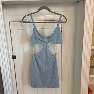 Elegant Blue Sleeveless Dress